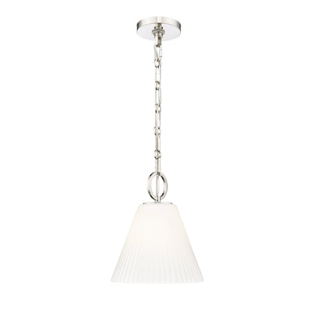 Z-Lite Alaric 1 Light Pendant, 10in. W x 10.75in. H, Polished Nickel 3042P10-PN